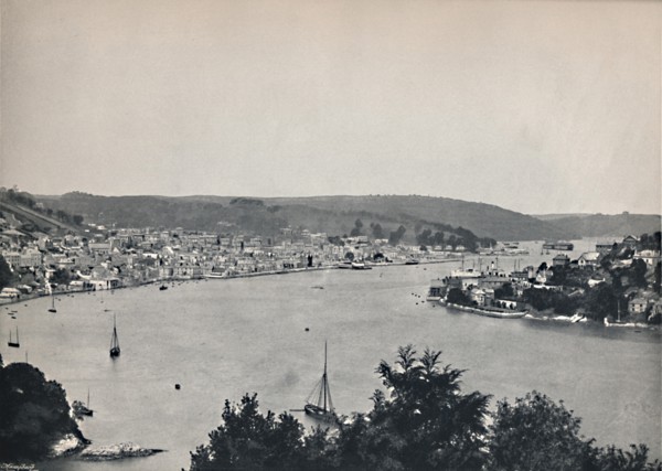 'Dartmouth - General View, Showing the Britannia Floating Naval College', 1895. Artist: Unknown.