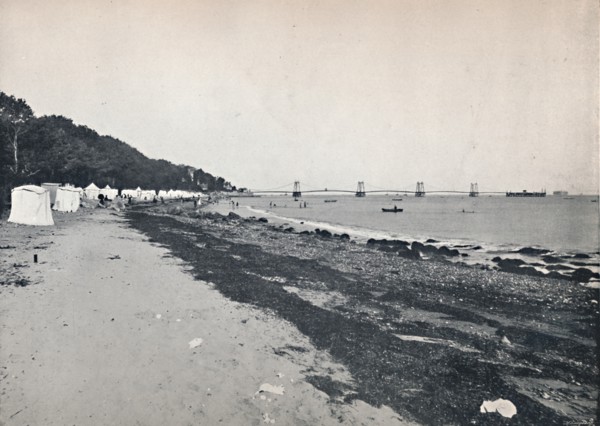 'Sea View - The Bathing Beach and Suspension Pier', 1895. Artist: Unknown.
