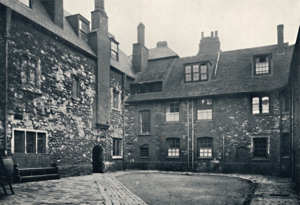 'Charterhouse. Interior of Wash-House Court', 1925. Artist: Unknown.