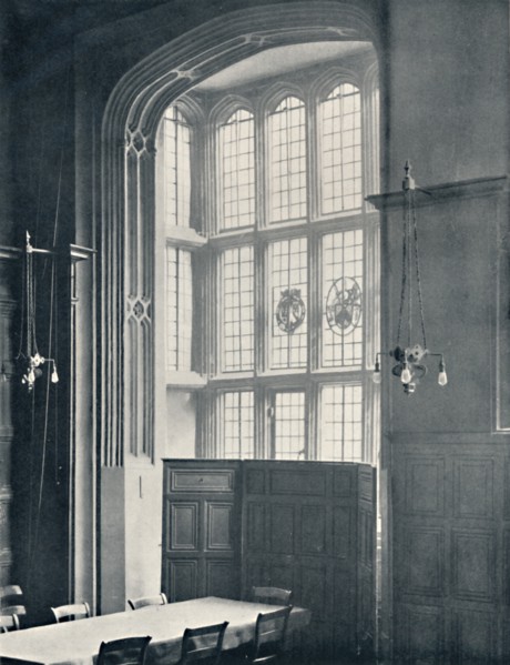 'Charterhouse. Interior of Bay in the Dining Hall', 1925. Artist: Unknown.