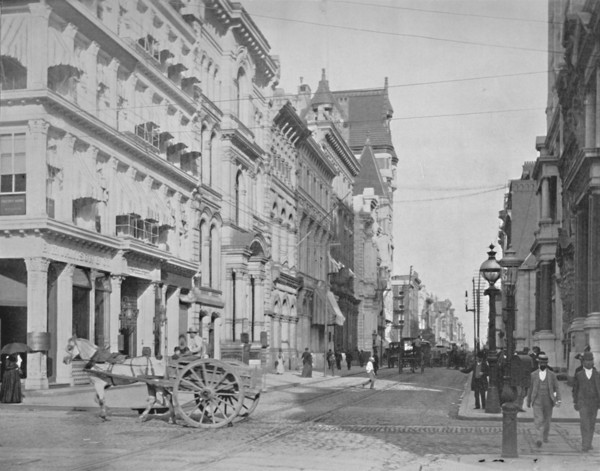 'Chestnut Street, Philadelphia', 19th century. Artist: Unknown.