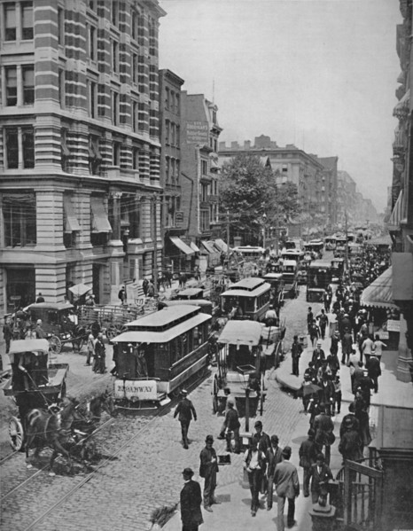 'Broadway, New York', 19th century. Artist: Unknown.