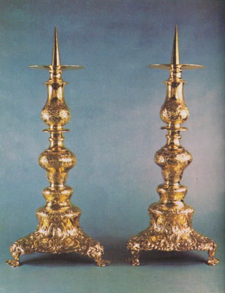 'Candlesticks, c.1662', 1953. Artist: Unknown.