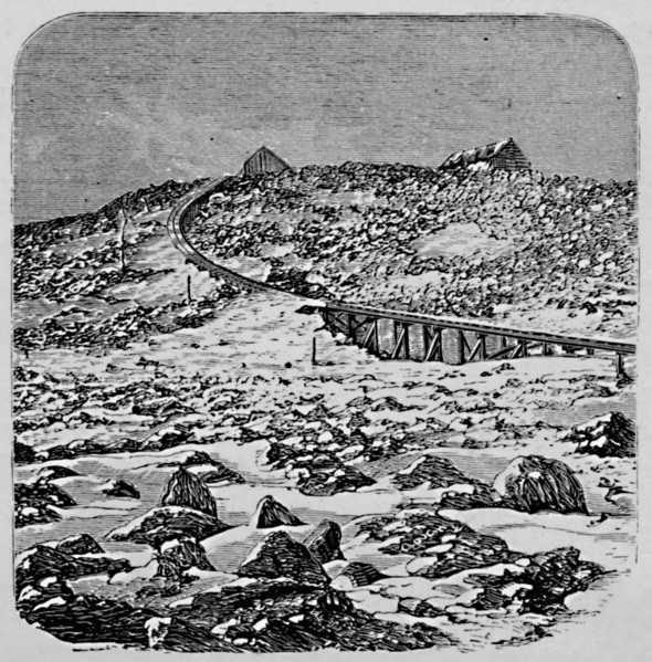 'The Depot and Summit House, Mount Washington', 1883. Artist: Unknown.
