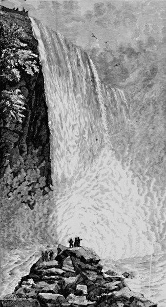 'On the Rocks below the American Falls', 1883. Artist: G. Wyand.