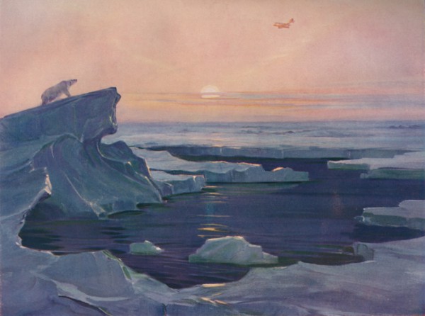 'Flying over the Polar Wastes', 1927. Artist: Unknown.