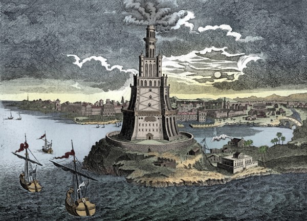 The Pharos of Alexandria, 18th century. Artist: Unknown.