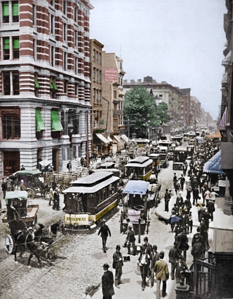'Broadway, New York', 19th century. Artist: Unknown.