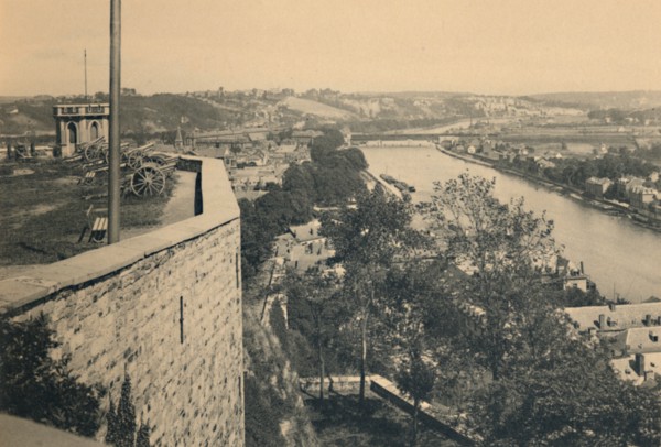 'Namur. Tourelle des Guetteurs et Confluent de Sambre et Meuse', c1900. Artist: Unknown.