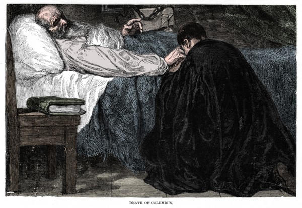 Death of Christopher Columbus, 1506, (1872).  Artist: Unknown.