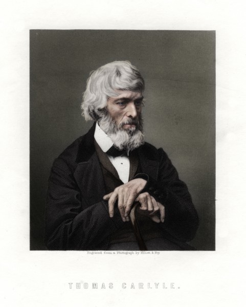 Thomas Carlyle, Scottish essayist, satirist, and historian, mid-late 19th century. Artist: Unknown.