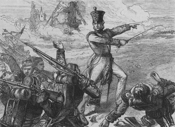'Colonel Fitzgerald's Charge at San Sebastian', c1880. Artist: Unknown.