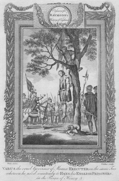 'Varus, the cruel Governor of Meaux executed', 1787. Artist: Unknown.