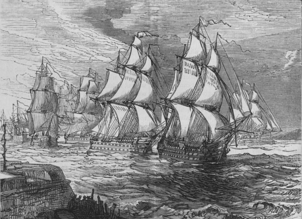 'The Squadron Before Amoy', c1880. Artist: Unknown.