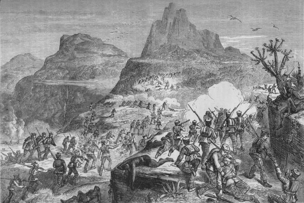'Kaffir War - Attacking a Native Position', c1880. Artist: Unknown.
