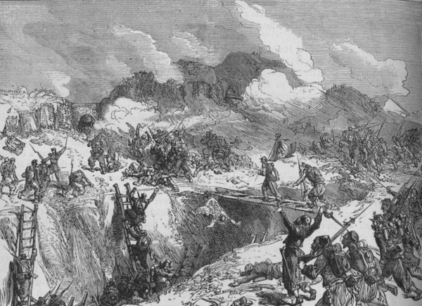 'French Attack on the Malakhoff', c1880. Artist: Unknown.