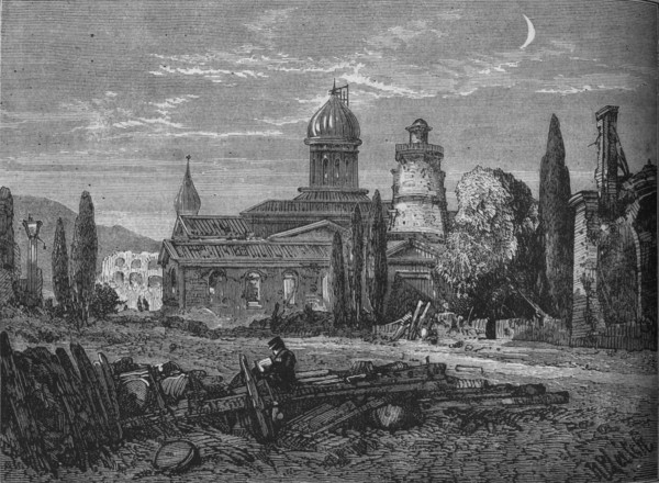 'A Street in Sebastopol after the Siege', c1880. Artist: Richard Principal Leitch.
