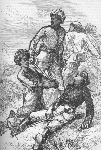 'An Incident in the Mutiny at Allahabad', c1880. Artist: C.R..