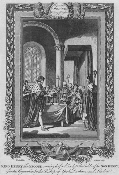 'King Henry the Second serving the first Dish to the Table of his Son', c1787. Artist: Unknown.