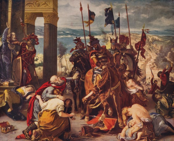 'Entry of Crusaders into Constantinople', 1840, (c1915). Artist: Eugene Delacroix.