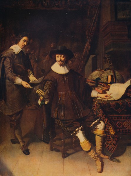 'Constantijn Huygens and his Clerk', 1627, (c1915). Artist: Thomas de Keyser.
