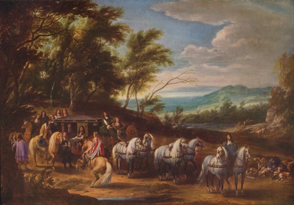 'Philippe Francois d'Arenberg meeting Troops', 1662, (c1915). Artist: Adam Frans van der Meulen.