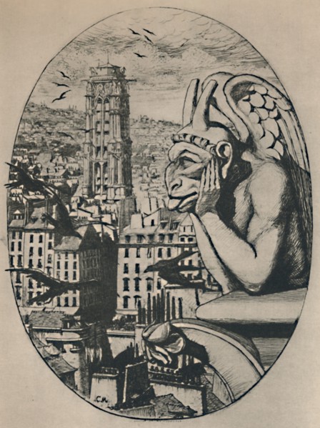 'Le Stryge (8th State 6 3/4 x 5 1/8 Inches)', 1853, (1927). Artist: Charles Meryon.