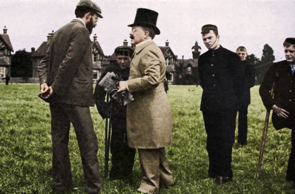 Dr Barnardo at one of his homes, 1905 (1951). Artist: Unknown.