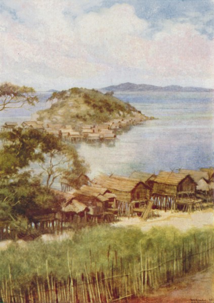 'Melanesian Village', 1924. Artist: Unknown.