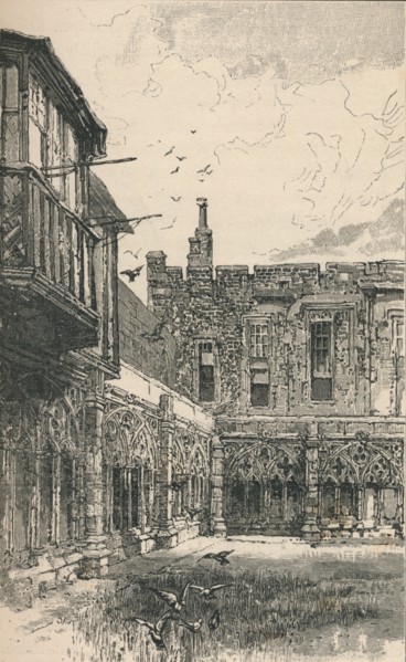 'The Outer Cloisters and Anne Boleyn's Window', 1895. Artist: Unknown.