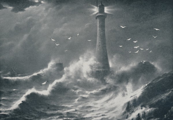 'Eddystone Lighthouse', 1910. Artist: Valentine & Sons Ltd.
