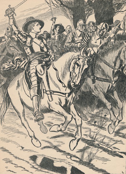 'Cromwell Leads His Ironsides To Battle', c1907. Artist: Unknown.