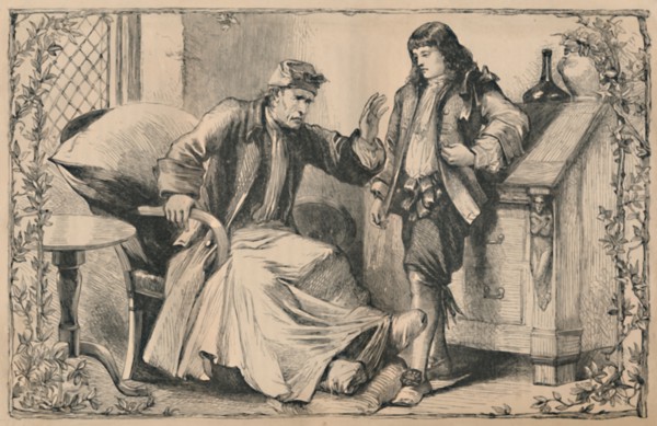 'Crusoe Advised by his Father', c1870. Artist: Unknown.
