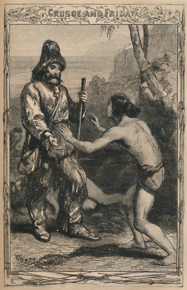 'Crusoe and Friday', c1870. Artist: Unknown.