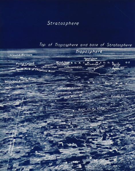'The Rotundity of the Earth From The Stratosphere', 1935. Artist: Unknown.