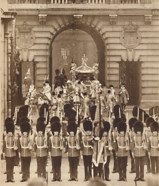 'The King and Queen Leave the Palace for their Coronation', 1937. Creator: Unknown.