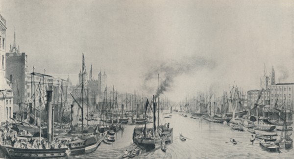 'The Pool: Steamer Trips, 1841', (1920). Artist: William Parrott.