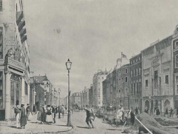 'Balloons Over Piccadilly', 1842', (1920). Artist: Unknown.