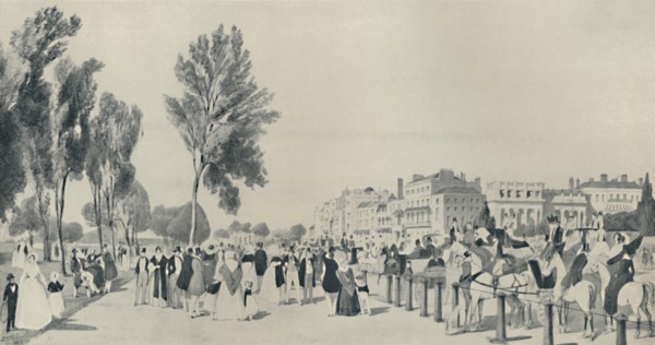 'Society in Hyde Park, 1842', (1920). Artist: Thomas Shotter Boys.