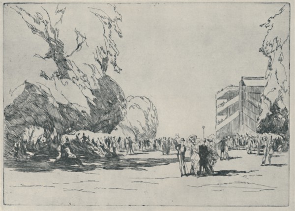 'Ascot - The Paddock, 1914', (1920). Artist: Claude Allin Shepperson.