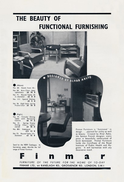 'The Beauty of Functional Furnishing - Finmar', 1939. Artist: Unknown.