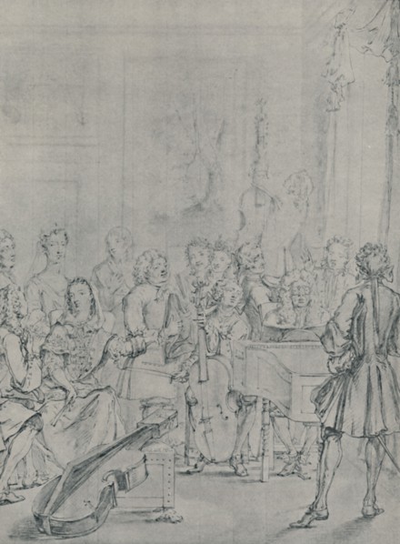 'A Concert in a Nobleman's House', 1736, (1920). Artist: Marcellus Laroon the Younger.