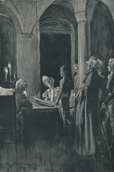 'The Civil Marriage of Napoleon and Josephine', 9 March 1796, (1896).  Artist: Unknown.