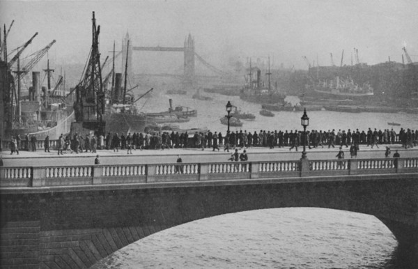 'The Upper Pool from London Bridge, one of the busiest sections of the Port of London', 1936. Artist: Unknown.