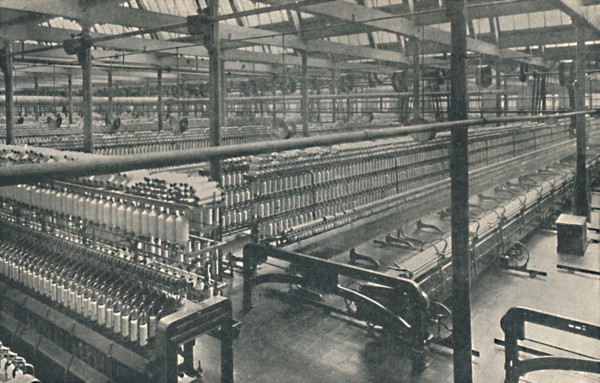 'General View of Spinning-room', c1917. Artist: Unknown.