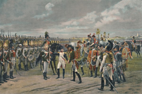 'Napoleon Decorating The Russian Grenadier at Tilsitt', 1807, (1896). Artist: Unknown.