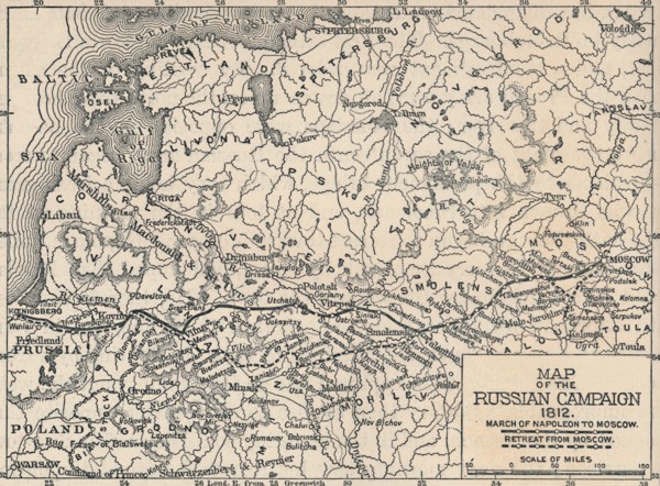 'Map of the Russian Campaign, 1812', (1896). Artist: Unknown.