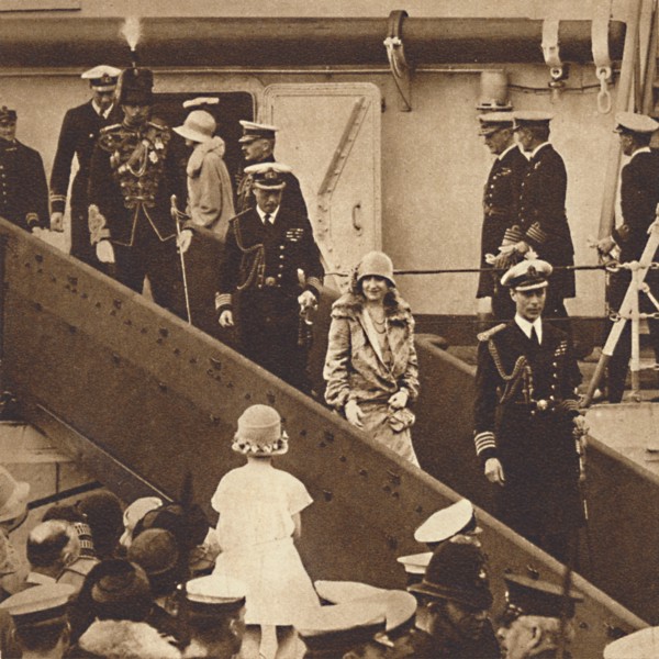 'Home Again - The Duke and Duchess landing at Portsmouth June 27, 1927', 1937. Creator: Unknown.