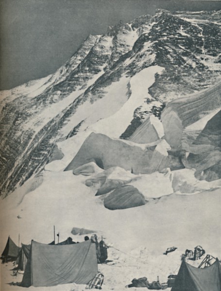'Winning Towards The Goal: A Camp in the Snows of Everest', c1935. Artist: Mount Everest Committee.