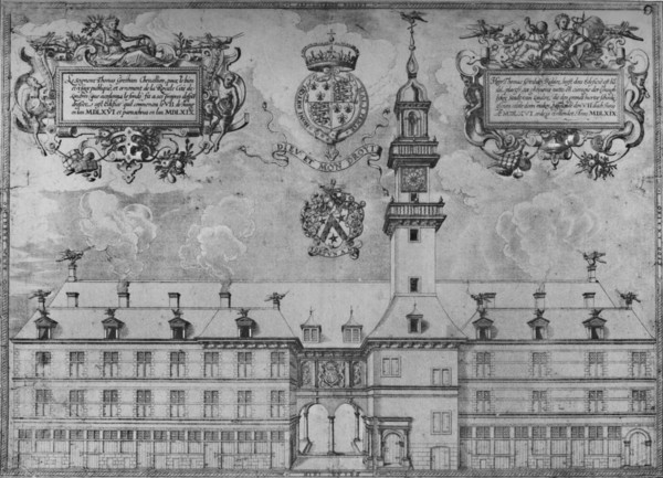 'The First Royal Exchange in 1569', c16th century, (1928). Artist: Unknown.